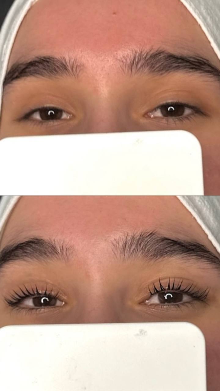 Rehaussement de cils avant après Toulouse - Ysglow